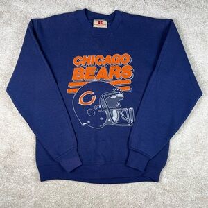 1970s Vintage Chicago Bears Russell Athletic Crewneck Sweatshirt Size M NFL